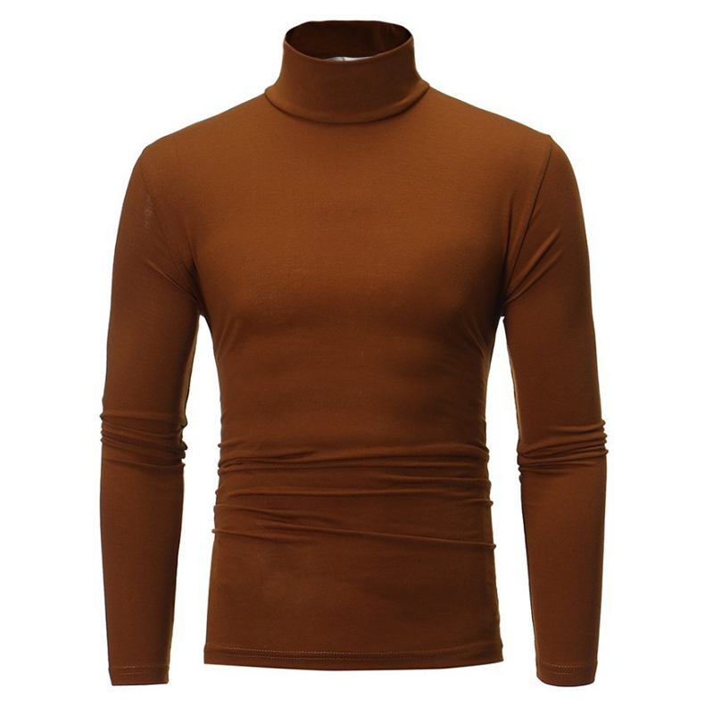 Menns tettsittende genser med falsk turtleneck