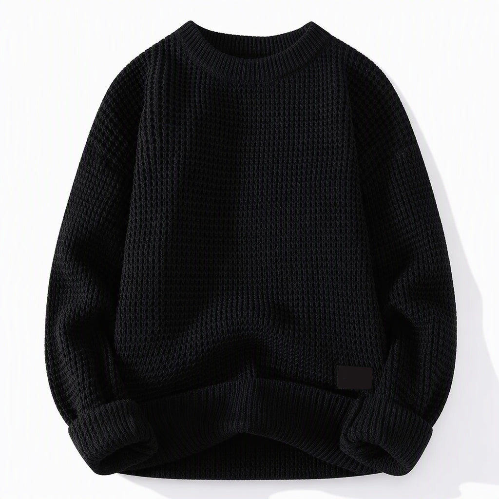 Herre genser med Rund Hals Tykt Strikk Høst Vinter Pullover Strikket Topp