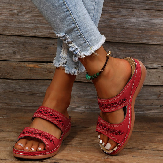 Retro Arch Support Wedge Sandaler