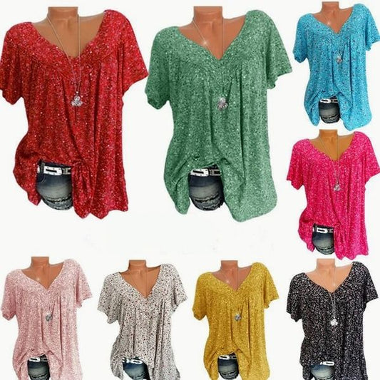 Halva priset, endast idag 💥Vårmode kortärmad tryck