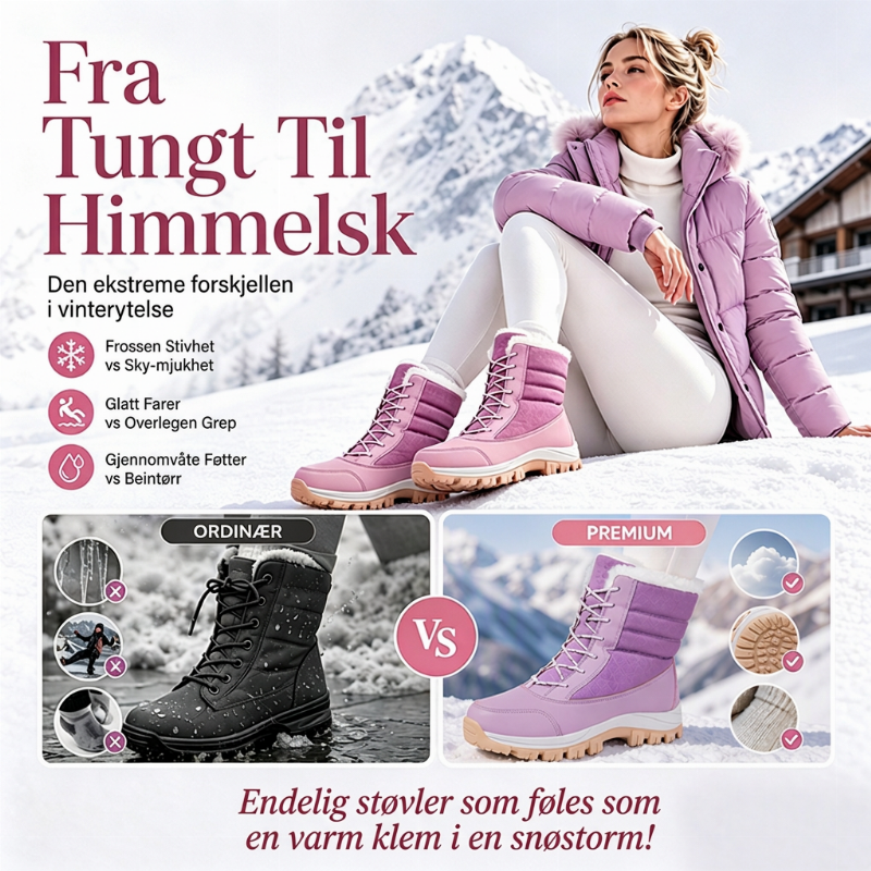 🔥 50% RABATT 🔥 Begrenset tid gratis gave🎁 Vanntette varme vinterstøvler for kvinner egnet til snøvær