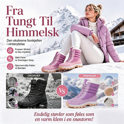 🔥 50% RABATT 🔥 Begrenset tid gratis gave🎁 Vanntette varme vinterstøvler for kvinner egnet til snøvær