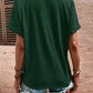 Vardagskläder för kvinnor Casual Button Pullover V-Neck Kortärmad Skjorta