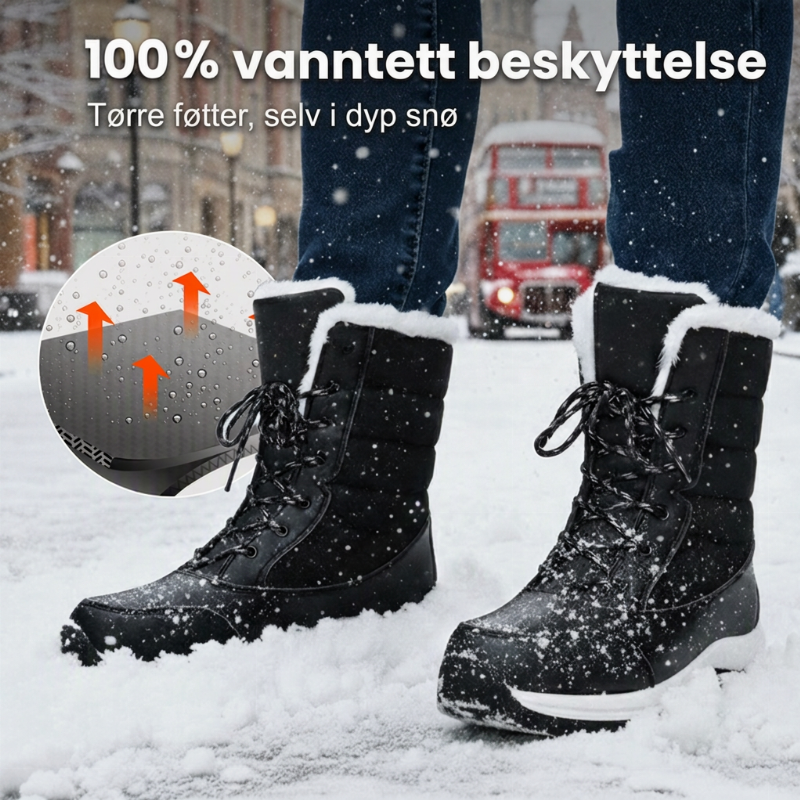 🔥 50% RABATT 🔥 Begrenset tid gratis gave🎁 Vanntette varme vinterstøvler for kvinner egnet til snøvær