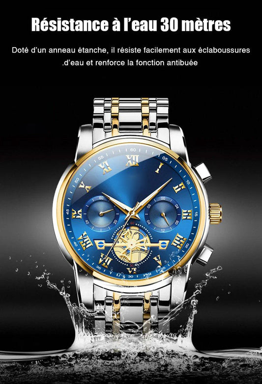 🔥Luxury Design Dodecagon Quartz Titta på nya multifunktionella mäns armbandsur