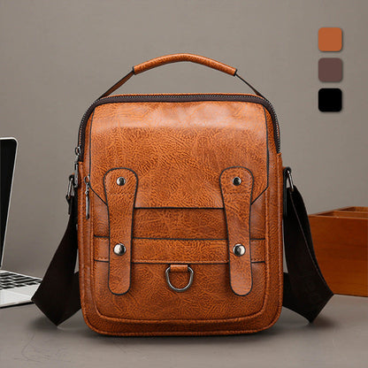 🔥Trendig PU-läder Crossbody-väska för män med plånbok