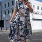 🌸Plus Size vår- och sommarmode blommig långklänning