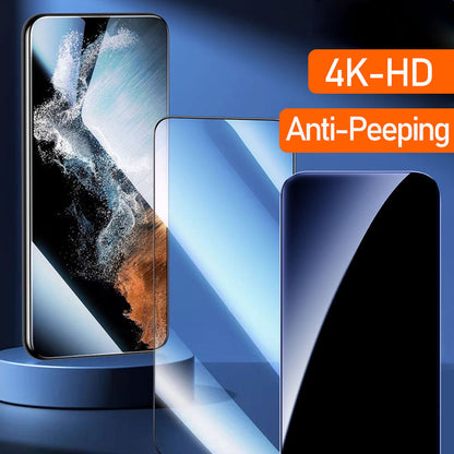 🎁🎄4K HD/Anti-Peeping skärmskydd i härdat glas med automatisk damm-eliminering installation för Samsung