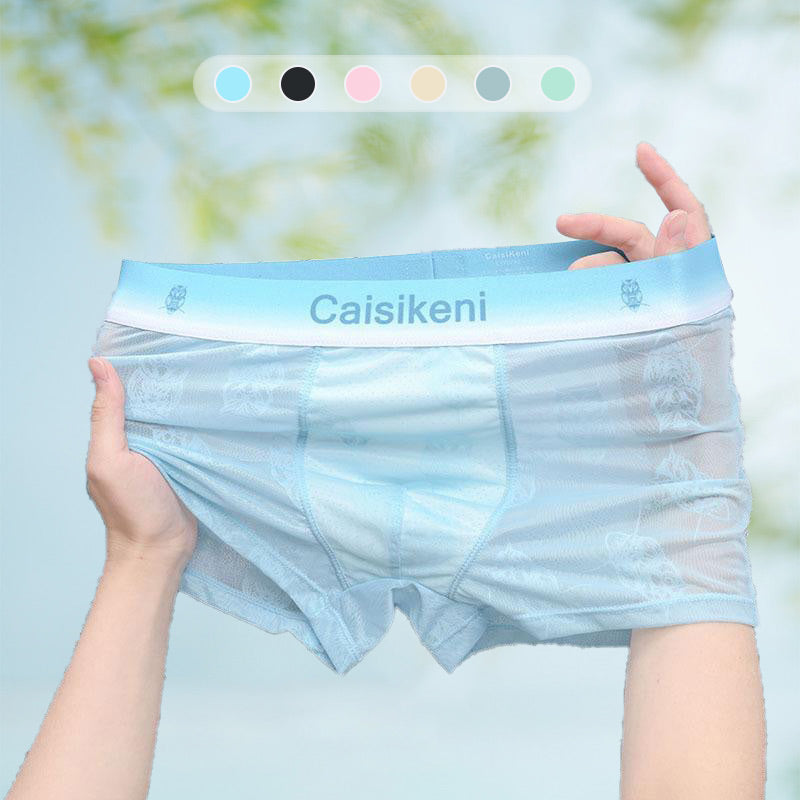 Lett, kjølig og pustende boxershorts i issilke for menn