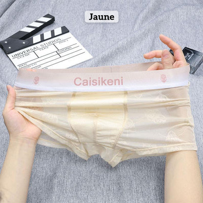 Lett, kjølig og pustende boxershorts i issilke for menn