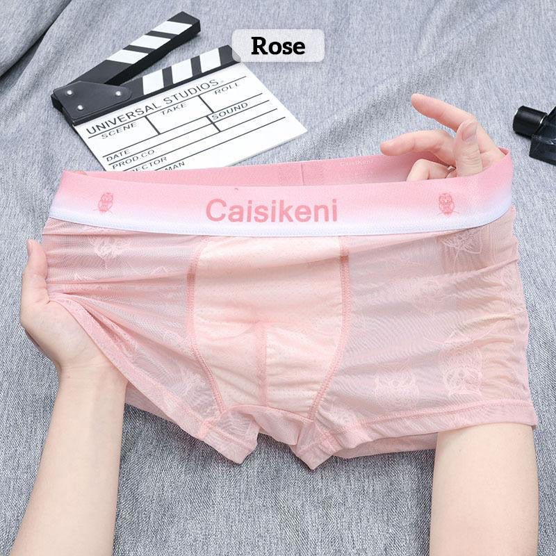Lett, kjølig og pustende boxershorts i issilke for menn