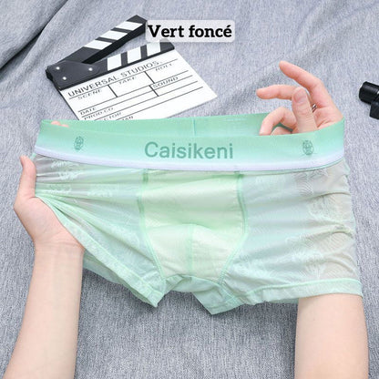 Lett, kjølig og pustende boxershorts i issilke for menn
