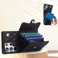 Dragspel Crossbody plånboksfodral, RFID-blockering och justerbar rem