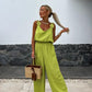 Ärmlös jumpsuit med vida ben för kvinnor