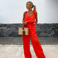 Ärmlös jumpsuit med vida ben för kvinnor