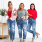 Stiliga Slitna Jeans För Damer