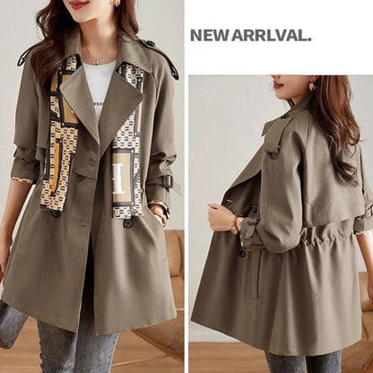 ⏳Tidsbegränsad rabatt✈️Kvinnors smalnande midilängd trench coat med slag