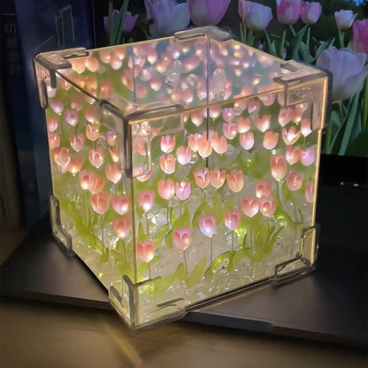 【STOR GÅVA】🎁Magic Cube DIY Tulip Mirror Light