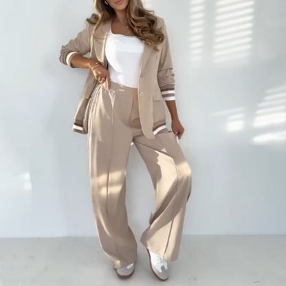 💖 Casual Beige 2-delat set för kvinnor