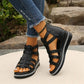 Wedge-sandaler med dekor av strass