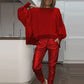 2-delade outfits för kvinnor Oversized Sweatshirt & Joggers Set