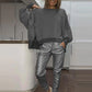 2-delade outfits för kvinnor Oversized Sweatshirt & Joggers Set