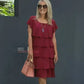 🔥2025 Ny 44% rabatt Hot Sale🔥Casual Wave Cut Ruffle-klänning för kvinnor