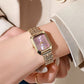 Lyxigt quartz-armbandsur för kvinnor