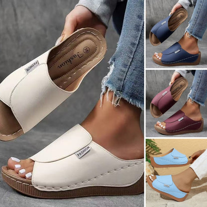 🔥2025 Ny 50% rabatt Hot Sale🔥Casual Wedge Slide-sandaler för kvinnor