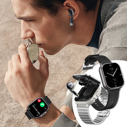🔥Ny ankomst 2025🔥2-i-1 Bluetooth-hörlurar Smartwatch