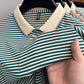 👕Business Casual Randig andningsbar T-shirt för män