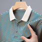 👕Business Casual Randig andningsbar T-shirt för män