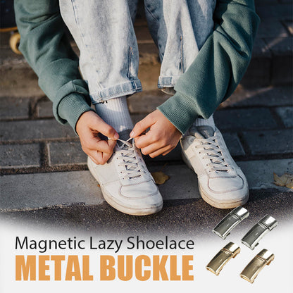 Magnetiska lat Skosnören Metallspännen