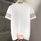 Kortärmad T-shirt med rund hals för män med tryck