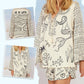 💕2025 HOT REA 50% RABATT💕 Satin Unique Letter Print Tassle Shirt och Shorts med resår i midjan