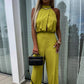 Elegant Ärmlös Enfärgad Jumpsuit för Kvinnor