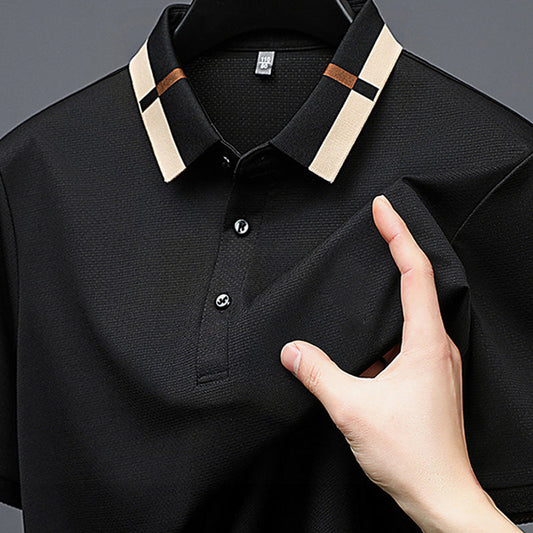 ❄️Kortärmad t-shirt med elastisk issidenskrage