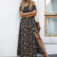 Elegant blommig off shoulder-klänning för kvinnor