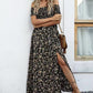 Elegant blommig off shoulder-klänning för kvinnor