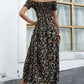 Elegant blommig off shoulder-klänning för kvinnor