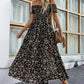 Elegant blommig off shoulder-klänning för kvinnor