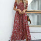 Elegant blommig off shoulder-klänning för kvinnor
