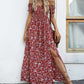 Elegant blommig off shoulder-klänning för kvinnor