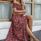 Elegant blommig off shoulder-klänning för kvinnor
