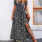 Elegant blommig off shoulder-klänning för kvinnor