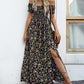 Elegant blommig off shoulder-klänning för kvinnor