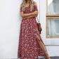 Elegant blommig off shoulder-klänning för kvinnor