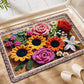 🌸Absorberande Halkfri Badrumsmatta med Stickat Blommönster