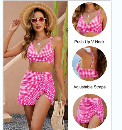 🌸Vårsommar Kampanjperiod! -Högmidjat tjockrandig bikini 🌸（49% rabatt）