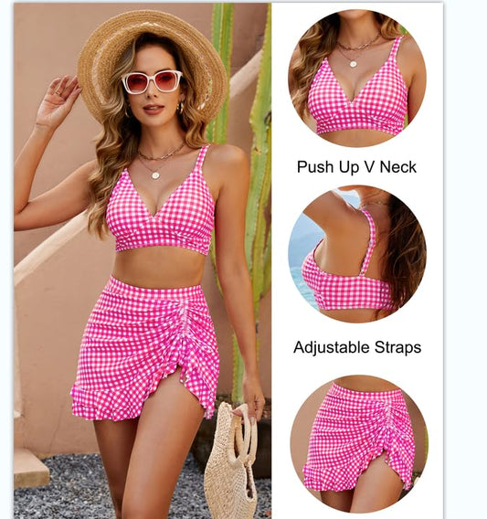 🌸Vårsommar Kampanjperiod! -Högmidjat tjockrandig bikini 🌸（49% rabatt）
